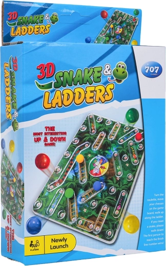 Mini Snakes and Ladders Board Game 3D