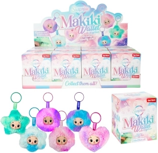 Plush Wallet with a Face and Keychain - 1 piece