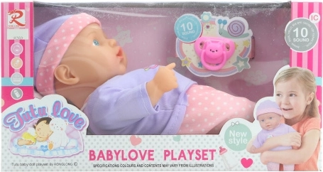 Бебе със звуци и меко телце, 27 см