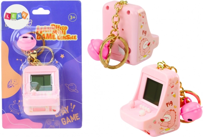 Електронна игра Тетрис джобен ключодържател розов