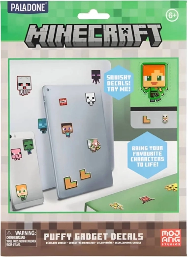 Minecraft пухкави 3D винилови стикери - 60 бр.