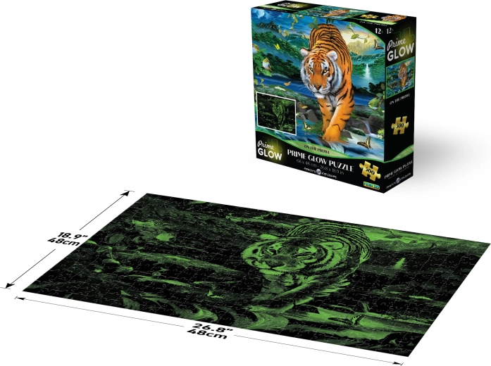 Glowing Neon Tiger Puzzle 500 Pieces