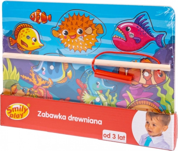 Wooden Magnetic Fishing Puzzle for Kids