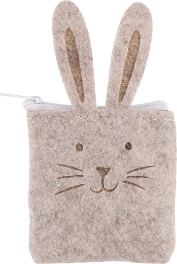 Felt gift pouch – bunny 8.5 × 14.5 cm
