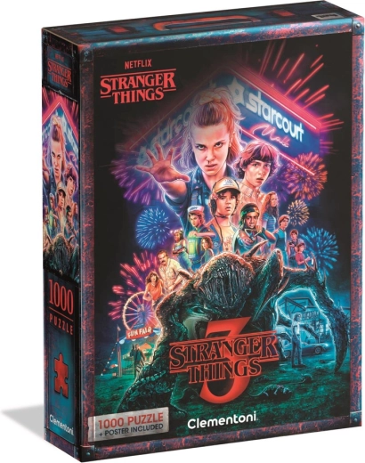Пъзел 1000 STRANGER THINGS 3 постер – Netflix, Clementoni
