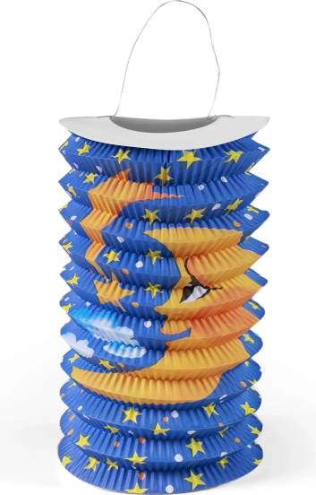 Хартиен лампион с мотив луна 15 см