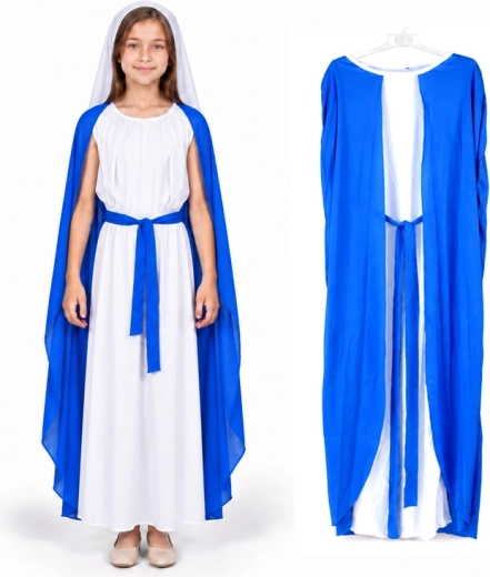 Children's Virgin Mary Costume for a Nativity Scene, 110 cm