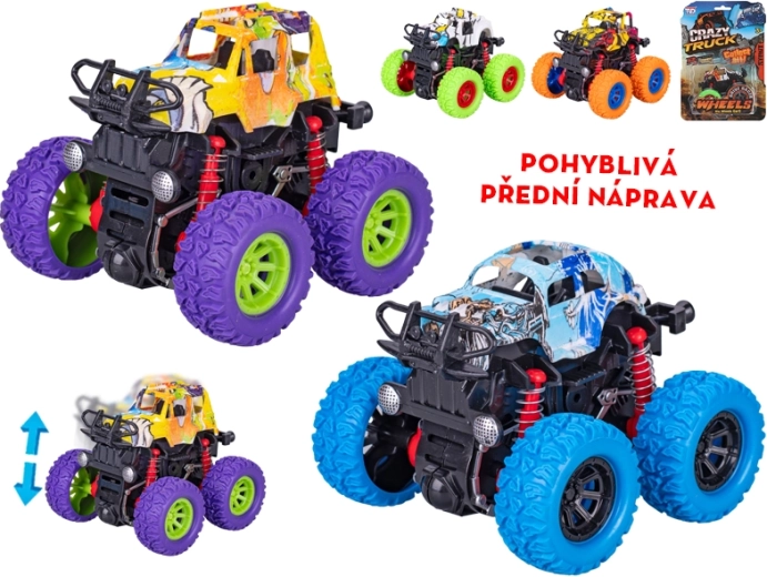 Монстър камион Crazy Truck с инерционен механизъм 9 см