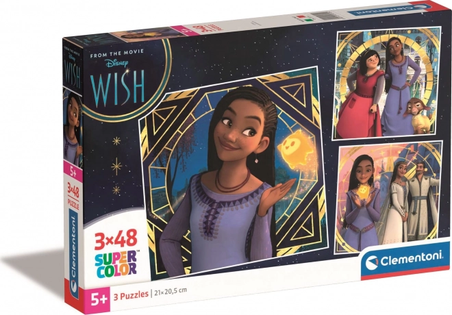 Puzzle 3x48 pieces Square Disney Wish