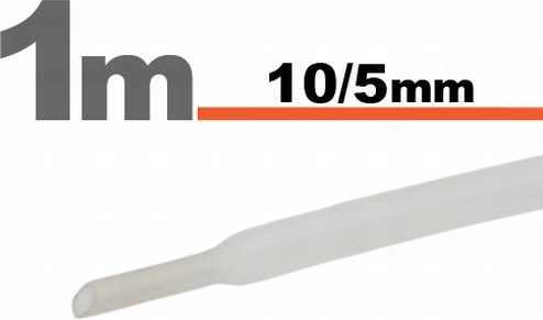 Transparent heat-shrink tubing 10 / 5 mm