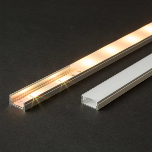 Opal cover for aluminium LED profile