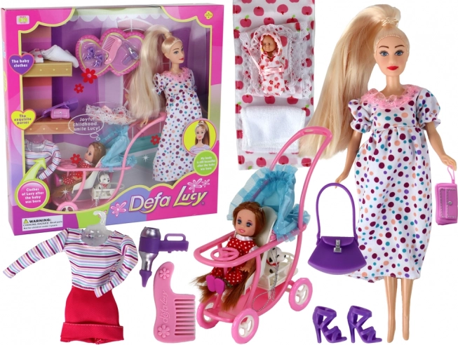 Pregnant Doll Lucy with Accessories