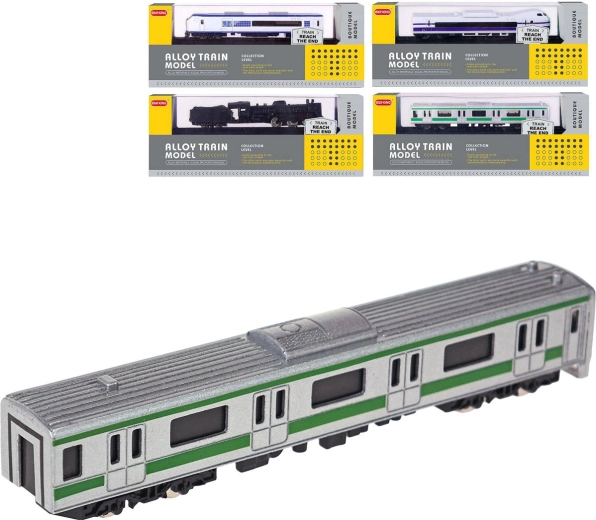Metal locomotive model on a stand with tracks 15 cm (1:87) - 1 set