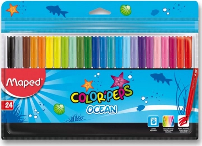 Флумастери Maped Color'Peps Ocean 24 бр.