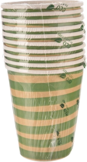 Paper Cups Jungle Green 250 ml (10 pcs)