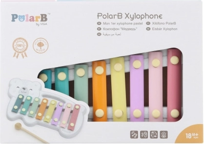 Дървен ксилофон PolarB – полярна мечка за деца