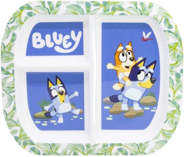 Пластмасова чиния с отделения Bluey - 1 брой