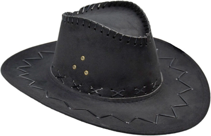 Black Cowboy Hat with a Velvet Look