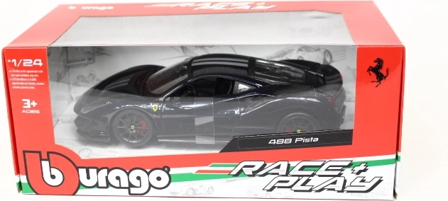 Ferrari TOP 488 Pista синя със сребърна ивица 1:24 модел Bburago