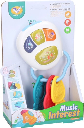 Toy car keys with light and sound effects 17 cm - 1 piece