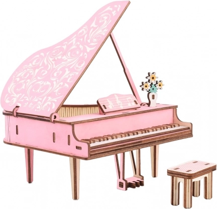 Дървен 3D пъзел пиано WOODCRAFT