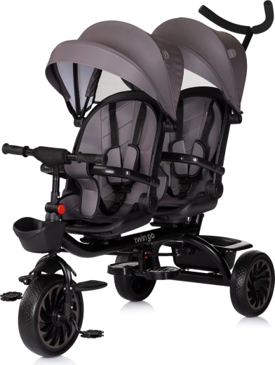 Chipolino Twin Go Toffee tricycle for twins