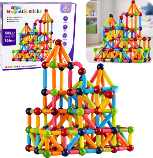 Магнитен конструктор sticks 166 части
