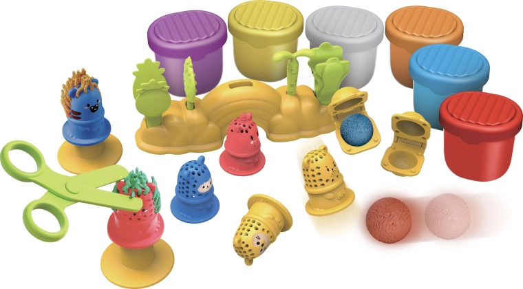 Modeling Clay Animal Hair Salon with Accessories - 24 Pieces