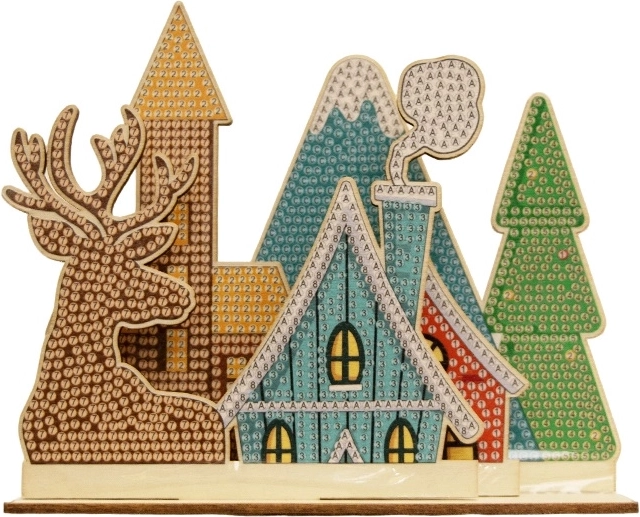 2Kids Toys diamond painting with stand – reindeer village