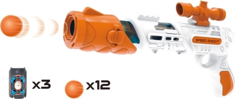 Пистолет за пяна топчета с мишени 34 см