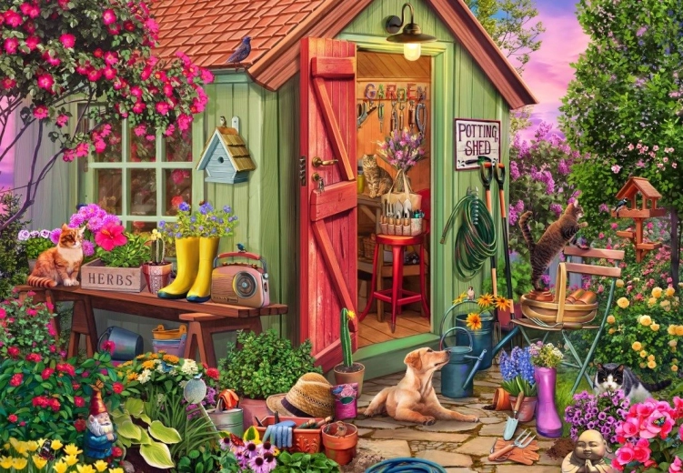 Bluebird пъзел Градинска къщичка 1000 части