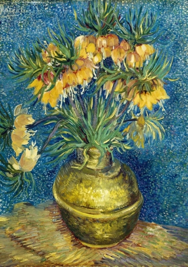 Bluebird puzzle Crown Imperial Fritillaries in a copper vase 1000 pieces