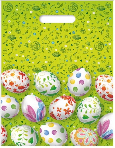 Argus Easter plastic bag with egg motif 27 × 36 × 7 cm - 1 piece