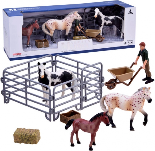 Farm Horse Stable Figurine Set – Farm