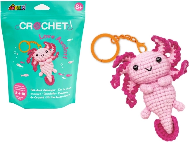 Create Your Own Crocheted Axolotl Keychain – Creative Kit