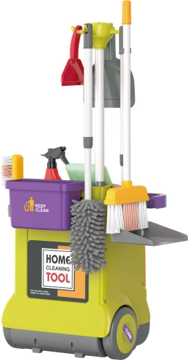 Почистващ комплект с количка за деца 33,5 × 31,5 × 71 см