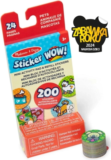 Sticker Wow refill + mini book – pets