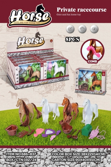 Horse Toy with Comb and Accessories, Set
