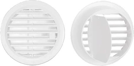 Lockable ventilation grille ASA, diameter 110 mm, white