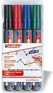 Маркери за бяла дъска Edding 250 – комплект 4 бр.