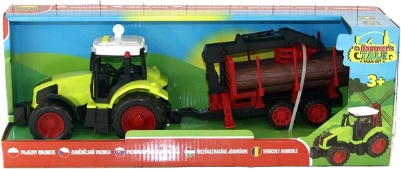 Children's farm tractor with sounds and trailer