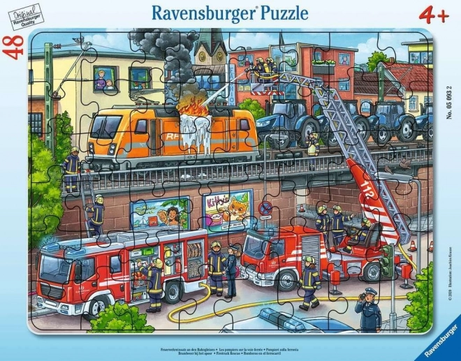 Пъзел RAVENSBURGER „Пожарникари в действие“ – 48 части
