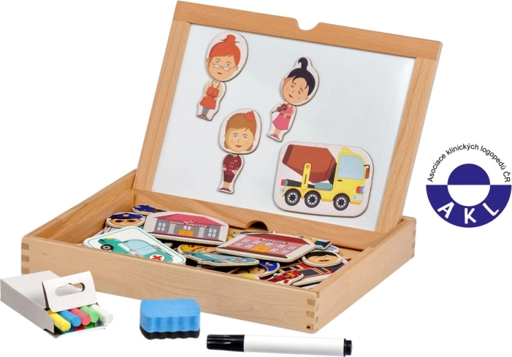 Lucy & Leo Can You Guess My Profession? magnetic game in a suitcase