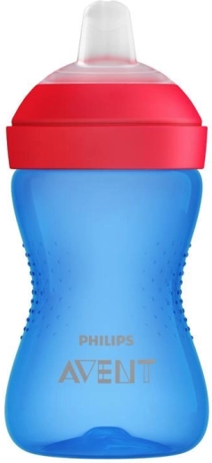 Чашка Philips Avent Grippy с мека накрайник-струйник 300 мл синя