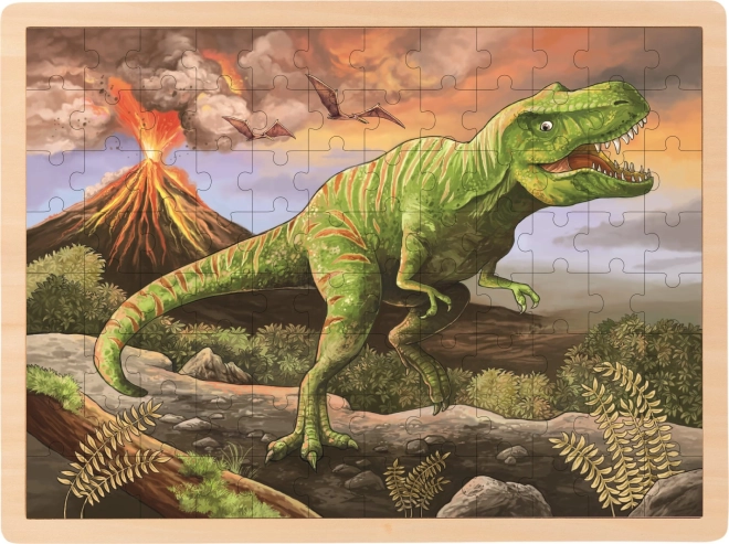 Дървен пъзел T-Rex от Goki