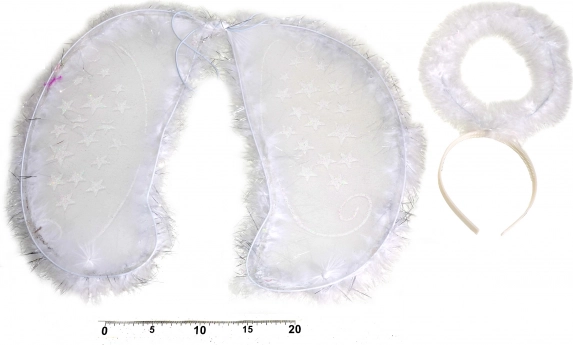 Ангелски карнавален комплект крила и ореол за деца
