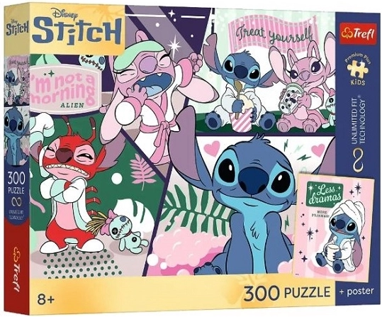 Детски пъзел PremPlus Kids Stitch космически дует 300 части