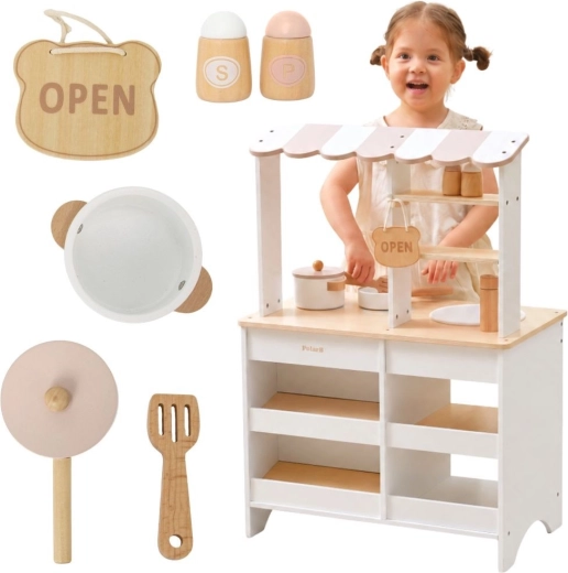 Wooden Kitchen and Shop 2-in-1 VIGA PolarB