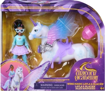 Unicorn Academy Магия на крилата Лайла и еднорогът Глейшър с аксесоари