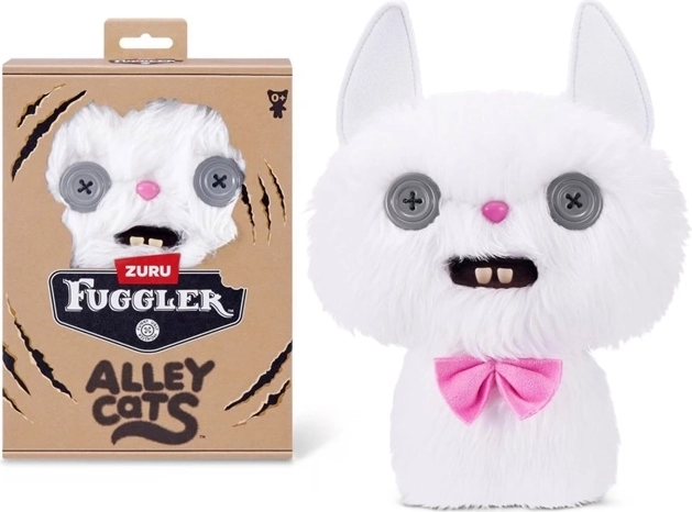 Plush Cat ZURU Fuggler Alley Cats Cheezee White 23 cm